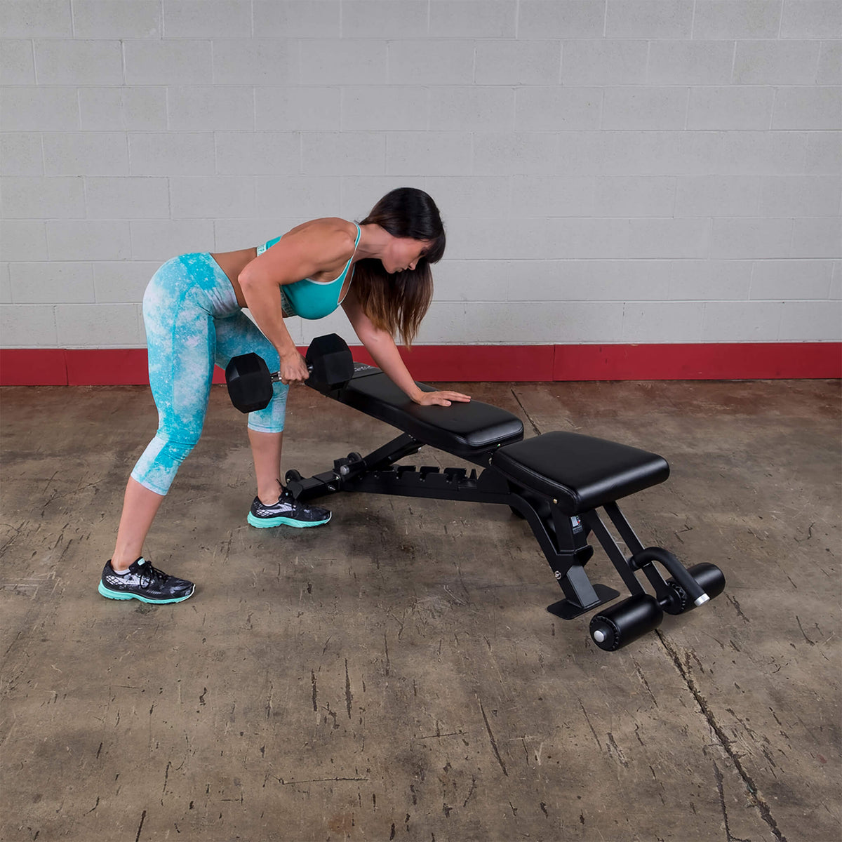 body solid heavy adjustable bench sfid425 dumbbell row