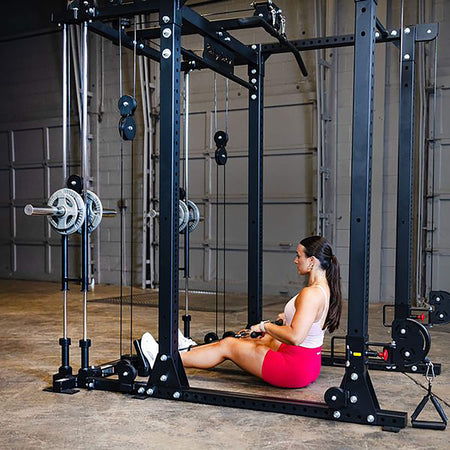 body solid plate loaded functional trainer attachment low row