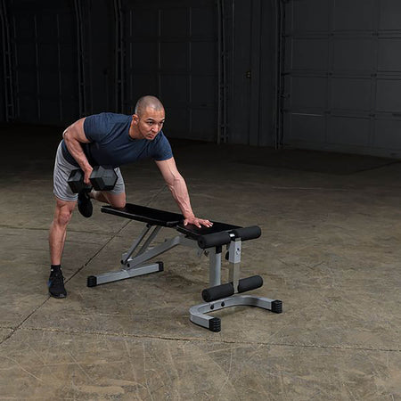 body solid powerline pfid130x flat incline decline bench bend over row