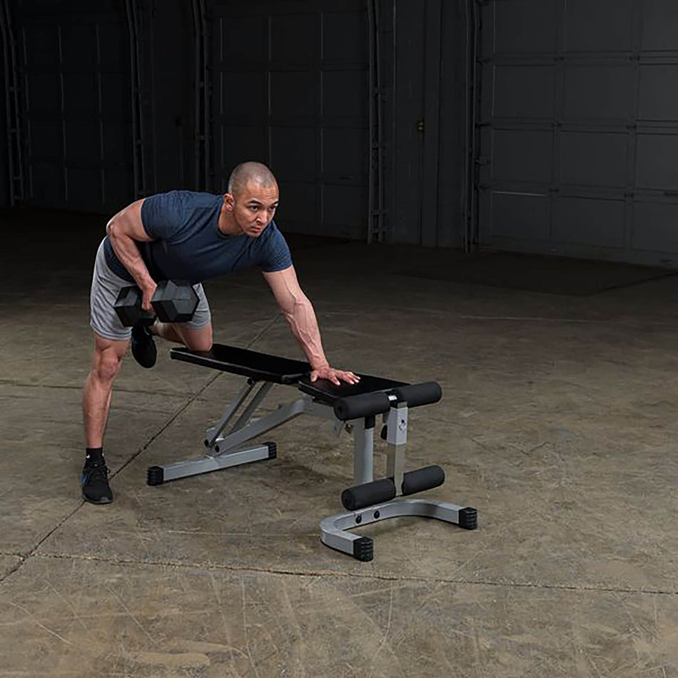 body solid powerline pfid130x flat incline decline bench bend over row