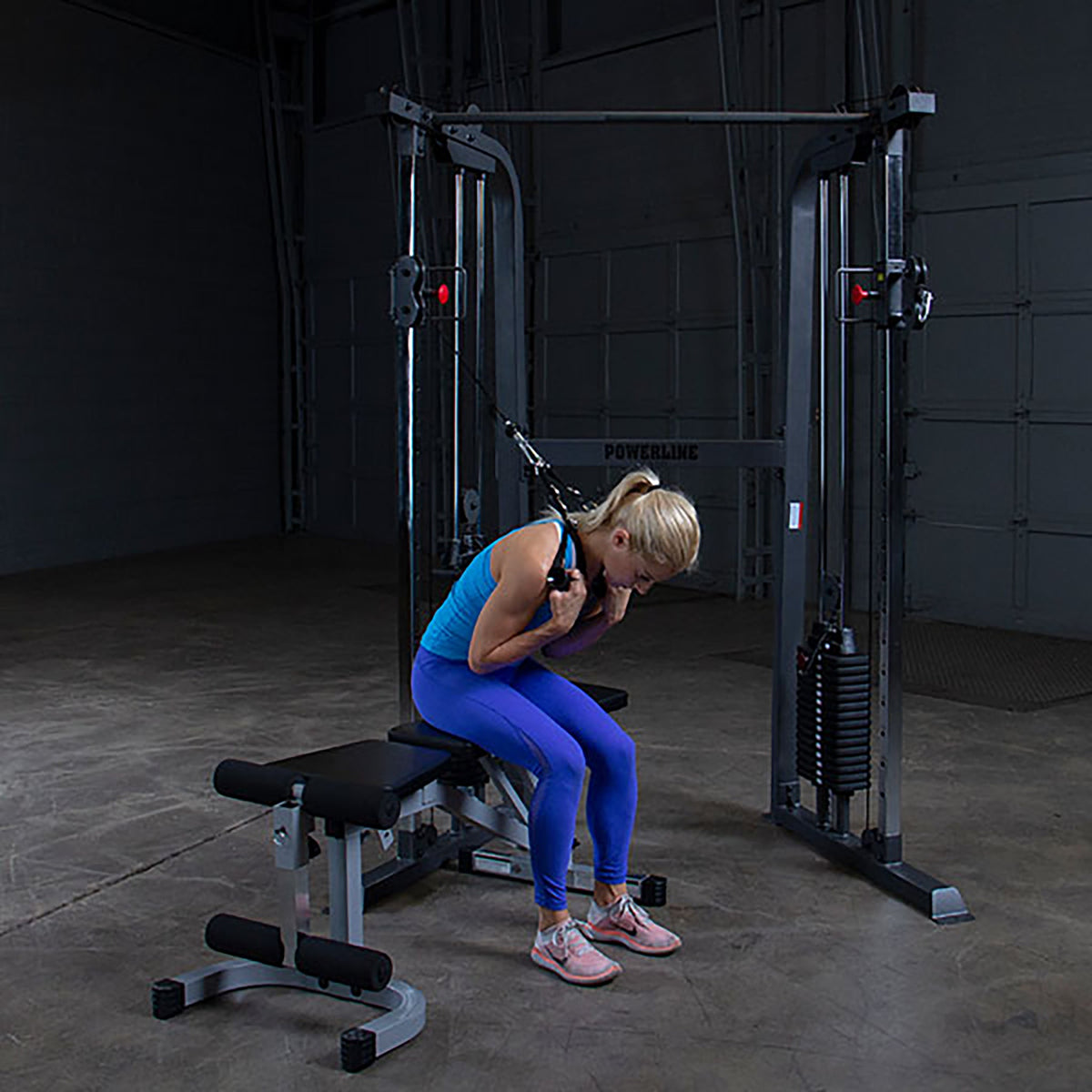 body solid powerline pft100 seated ab crunch