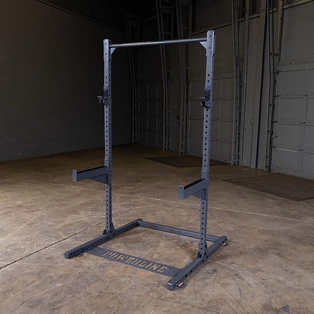 body solid powerline ppr500 half squat rack corner view