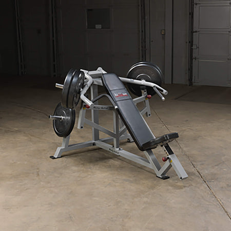 body solid pro clubline lvip leverage incline bench press with plates