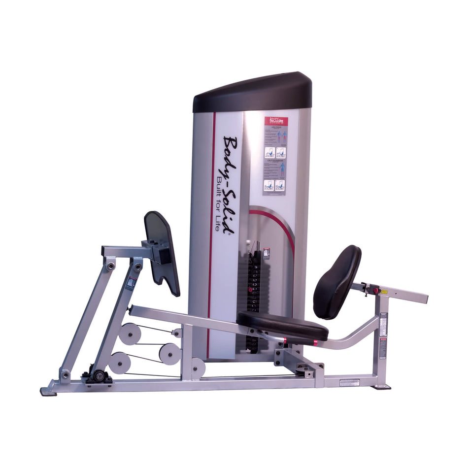 body solid pro clubline s2lpc series ii leg press and calf raise front view