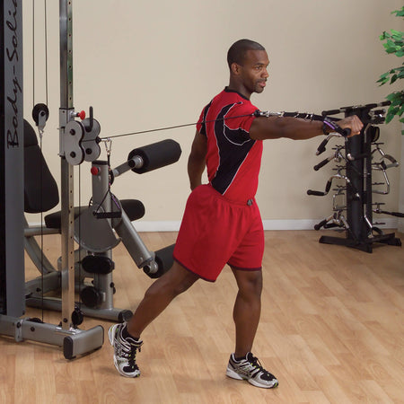 body solid pro dual cable column machine dpcc sf arm press workout