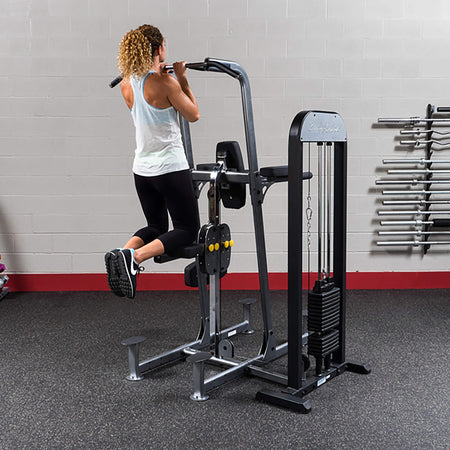 body solid pro select fcd stk chin dip machine weight assisted chin up