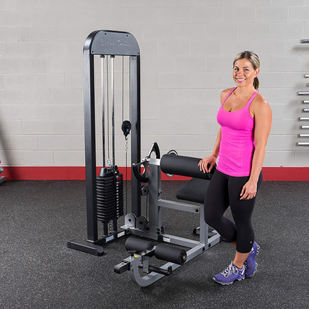 body solid pro select gcab stk ab and back machine woman side by side