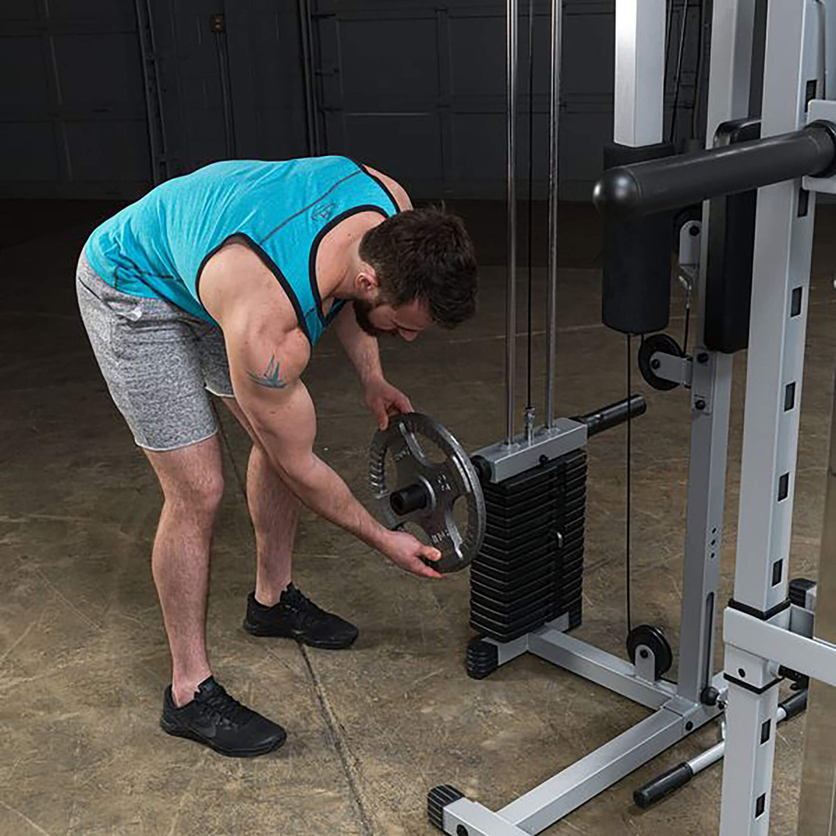 body solid psm1442xs smith machine gym plate and weight stacks