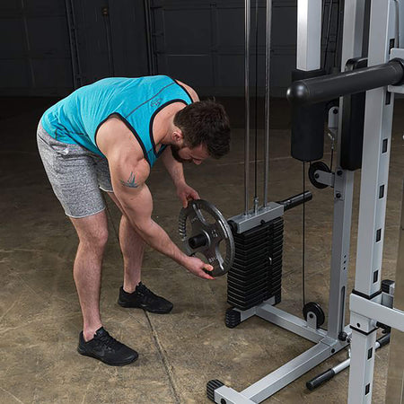 body solid psm1442xs smith machine gym plate and weight stacks