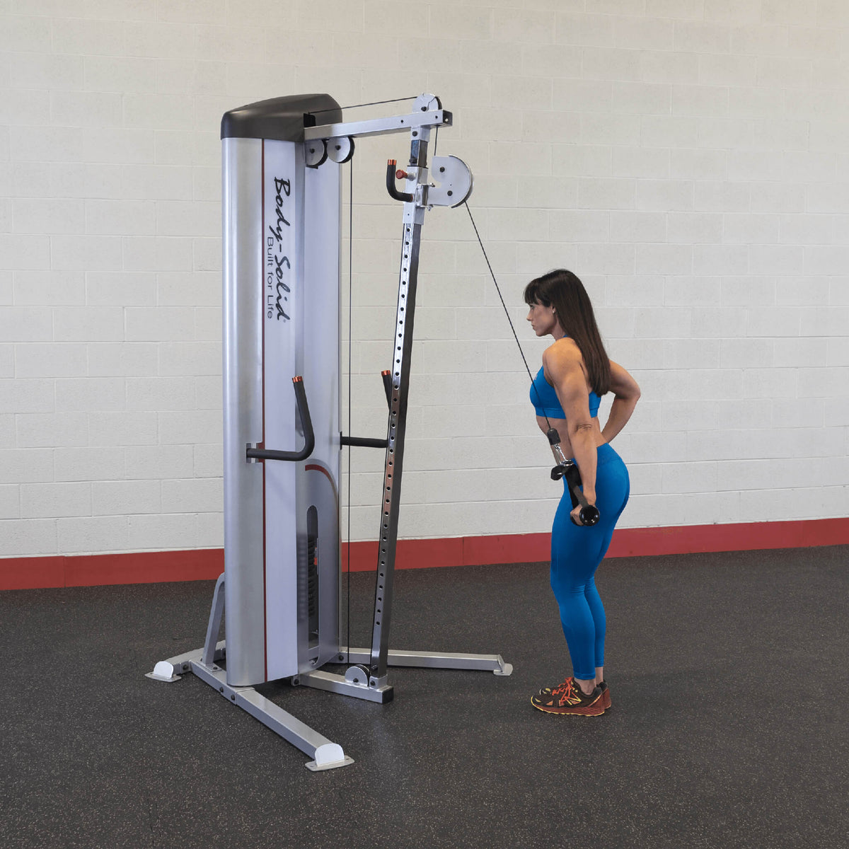 body solid s2cc pro clubline cable column tri pull down