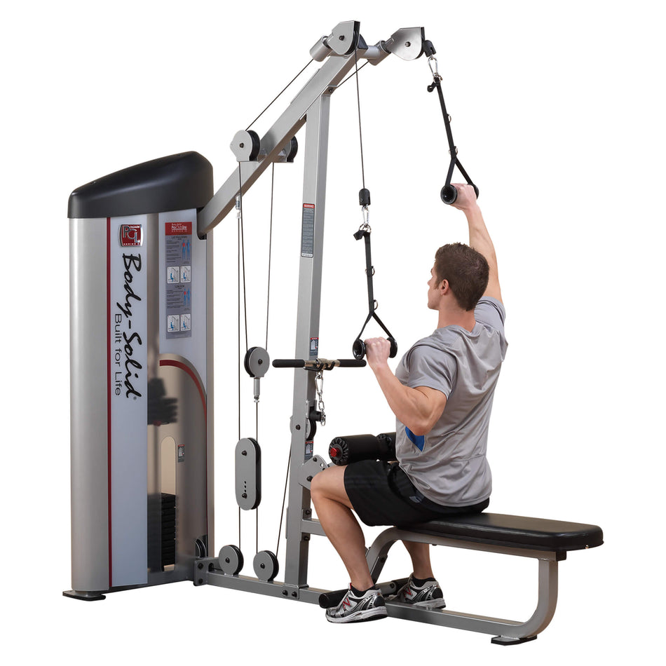 body solid s2lat pro clubline lat pull seated row front side white background