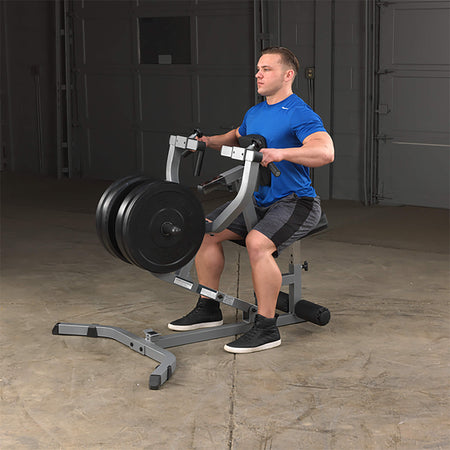 body solid seated row machine gsrm40 plates lifted