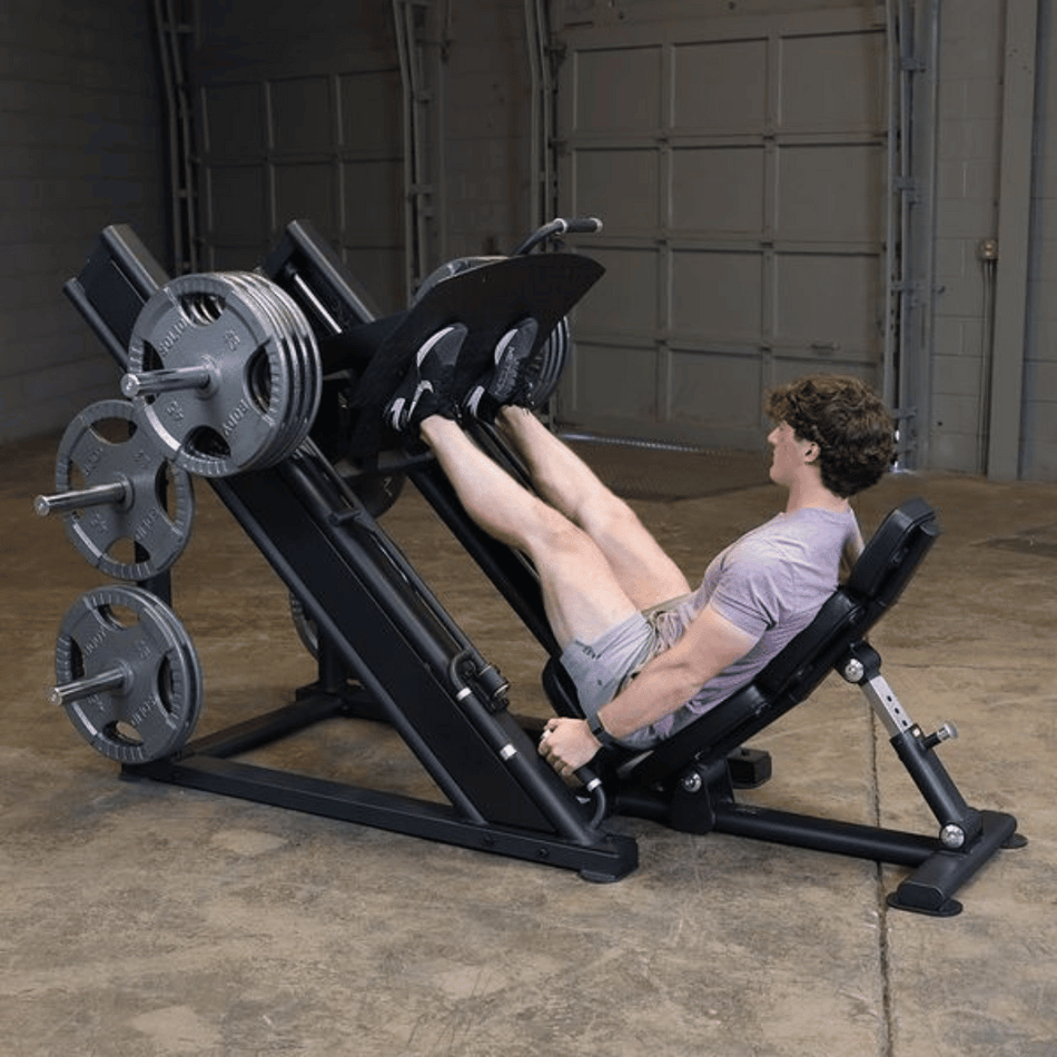 body solid sglp500 pro clubline leg press male training