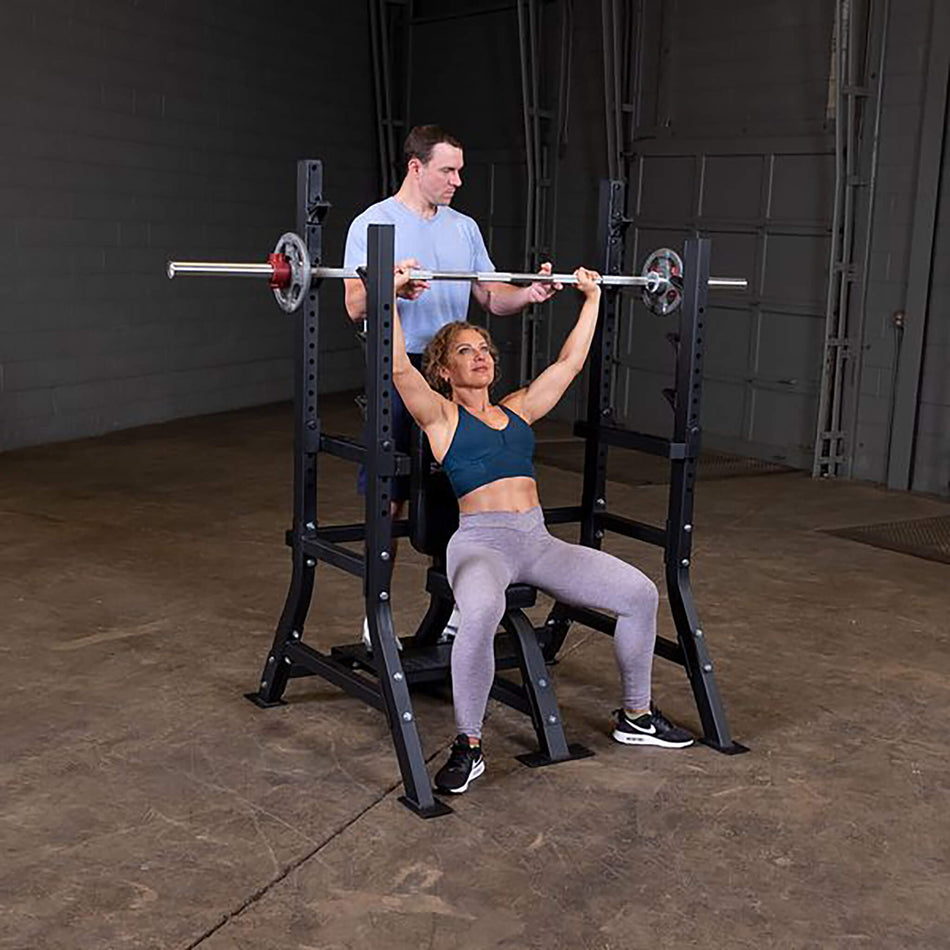 body solid sosb250 with spotter guiding