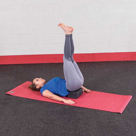 body-solid yoga block supported shoulder stand