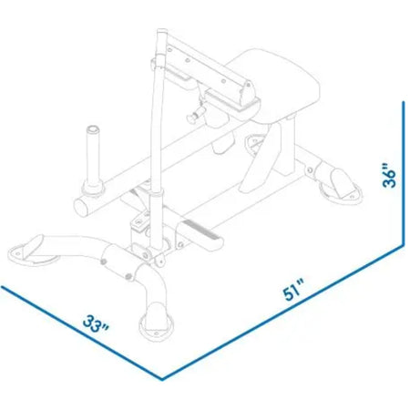  bodykore cf2172 calf raise dimensions