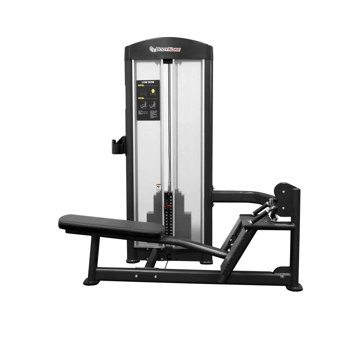 bodykore gr616 isolation series selectorized low pull machine black frame