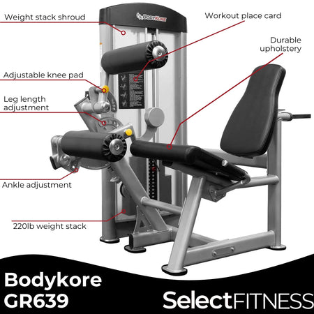 bodykore gr639 leg curl-extension combo highlights