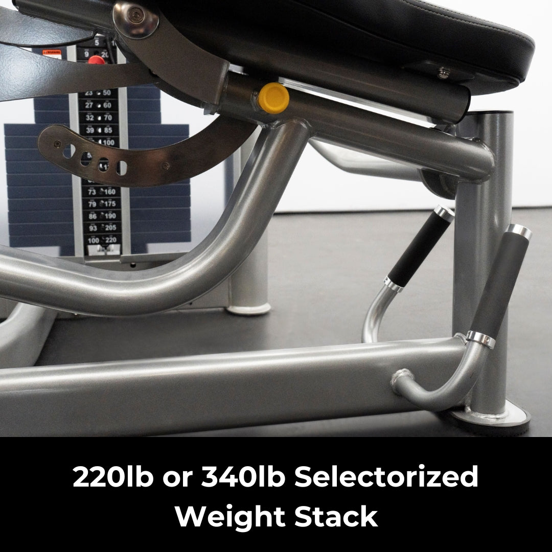 bodykore gr643 leg extension prone curl selectorized weight stack