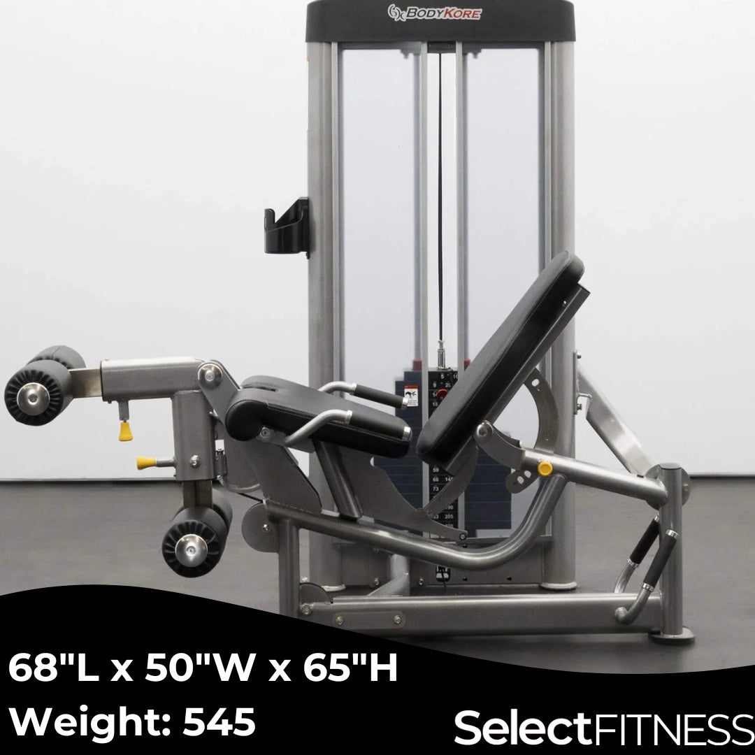 bodykore gr643 prone leg curl extension dimensions