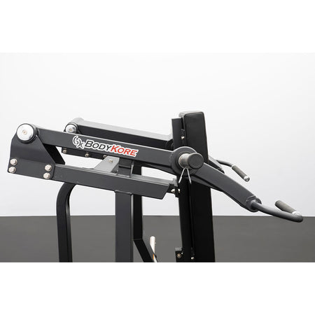 bodykore gr803 shoulder press machine side view close up