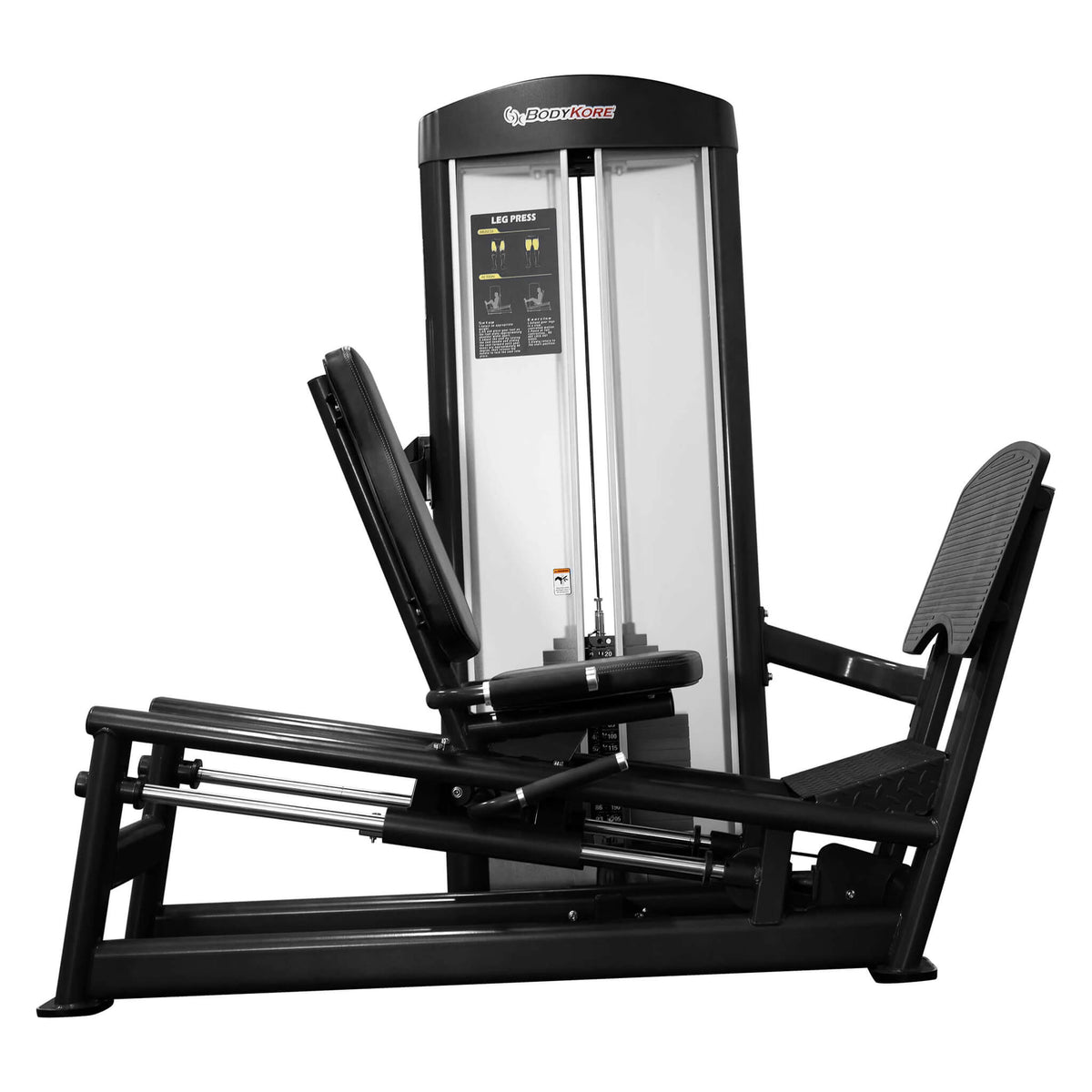 bodykore isolation series gr614 seated leg press black frame