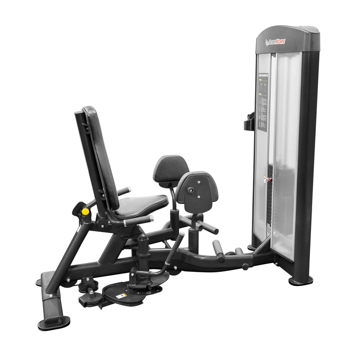 bodykore isolation series gr632 hip adductor abductor black frame