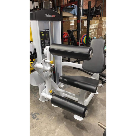 bodykore isolation series leg extension leg curl gr639 lifestyle front view up close