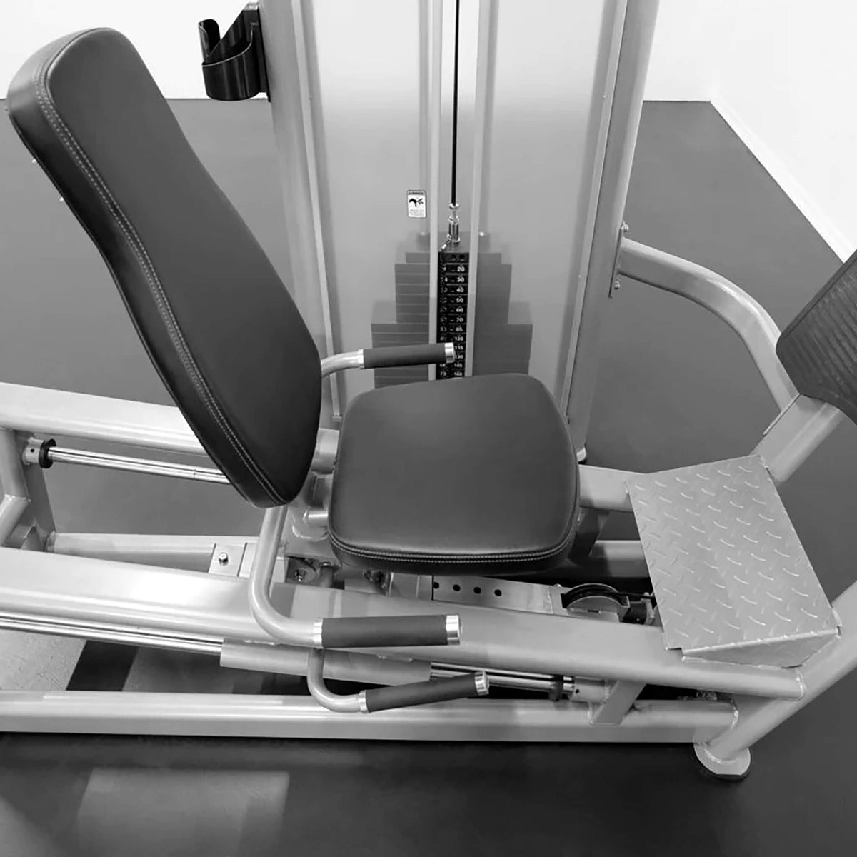 bodykore seated leg press gr614 cushions top view