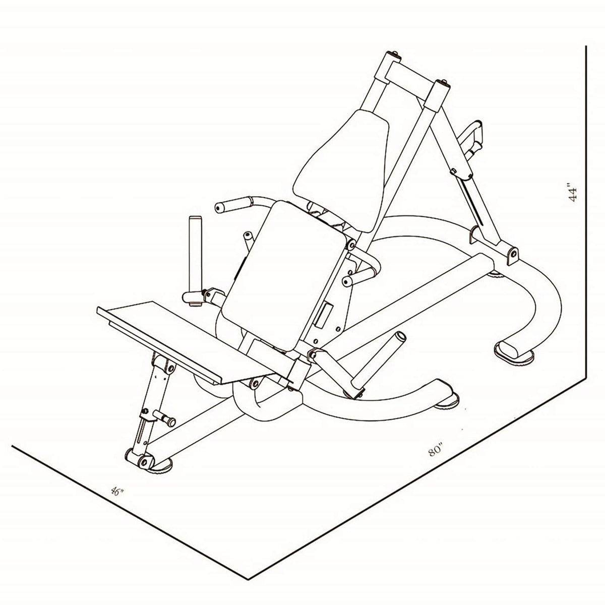 cf8131 glute press dimension