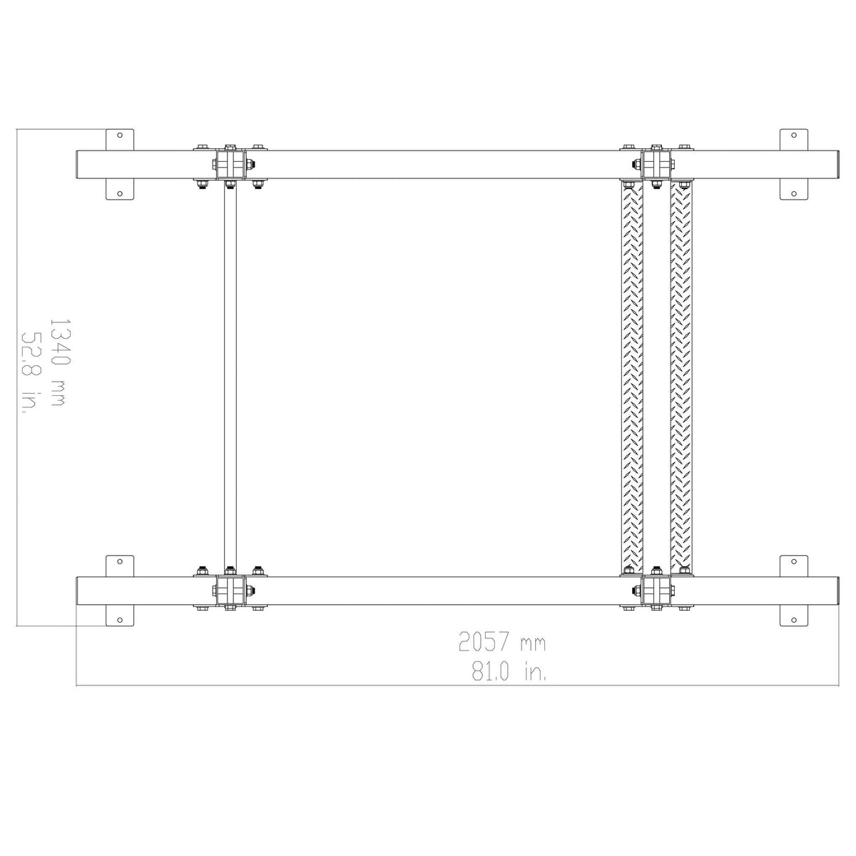 commercial power rack spr1000 top view dimensions