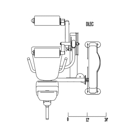 dlec sf leg extension and curl machine dimension