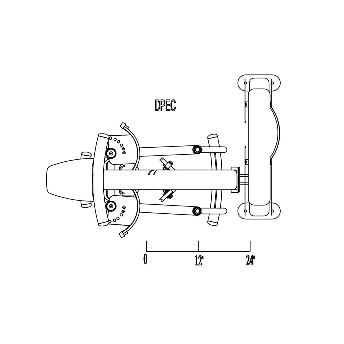 dpec sf pec and rear delt machine dimensions