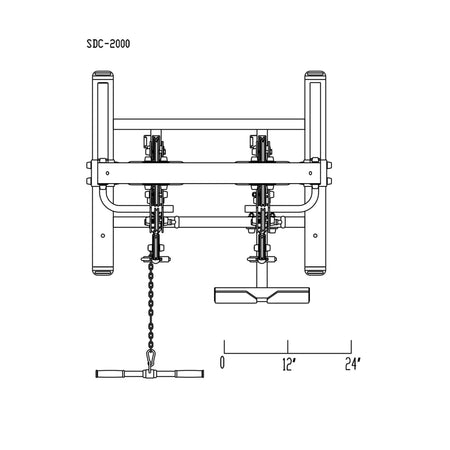 dual cable column sdc2000g dimensions