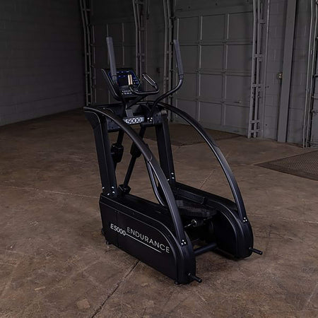 endurance e5000 premium elliptical trainer back side view