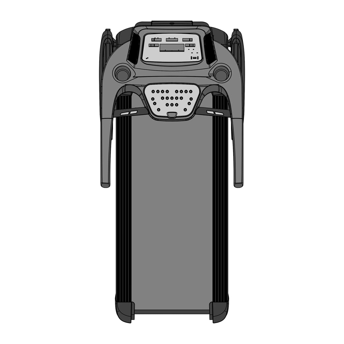 endurance folding treadmill t25 top view