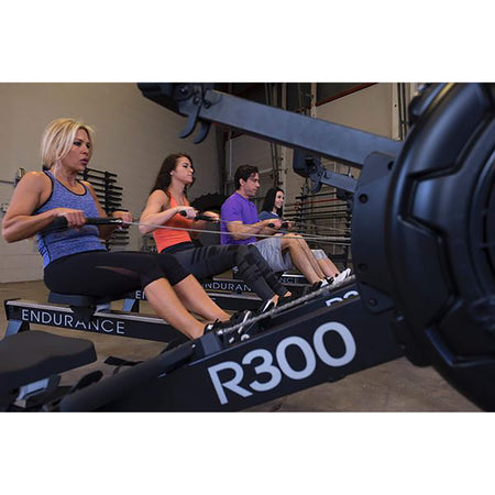 endurance r300 rowing machine bottom to top angle