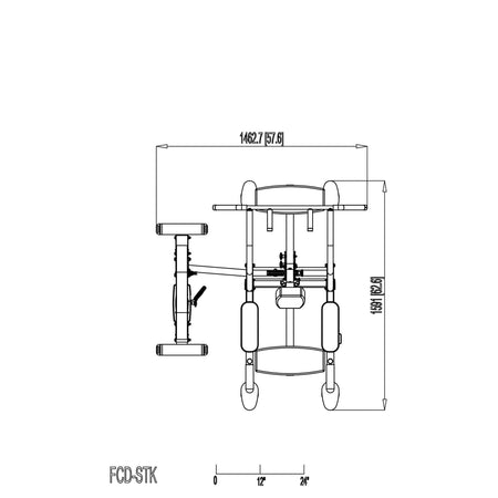 fcd stk weight assisted chin dip machine dimension