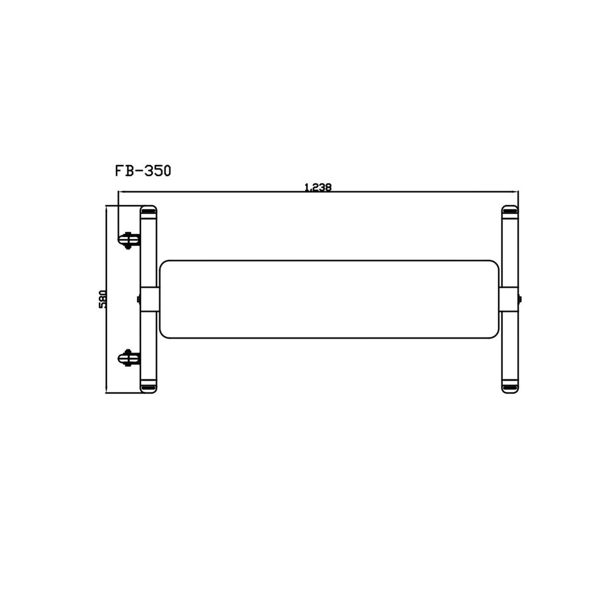 flat bench gfb350 top view dimensions