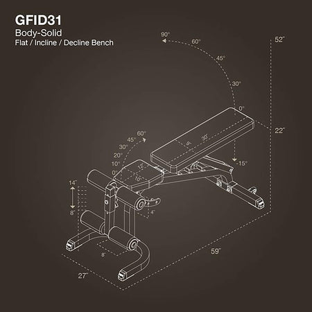flat incline decline bench gfid31 dimensions