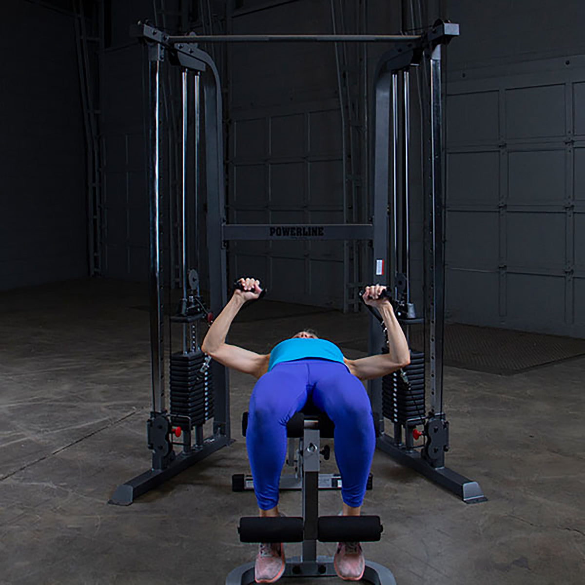 functional trainer pft100 exercise with bench