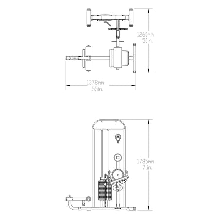 gcab stk pro select ab and back machine dimensions