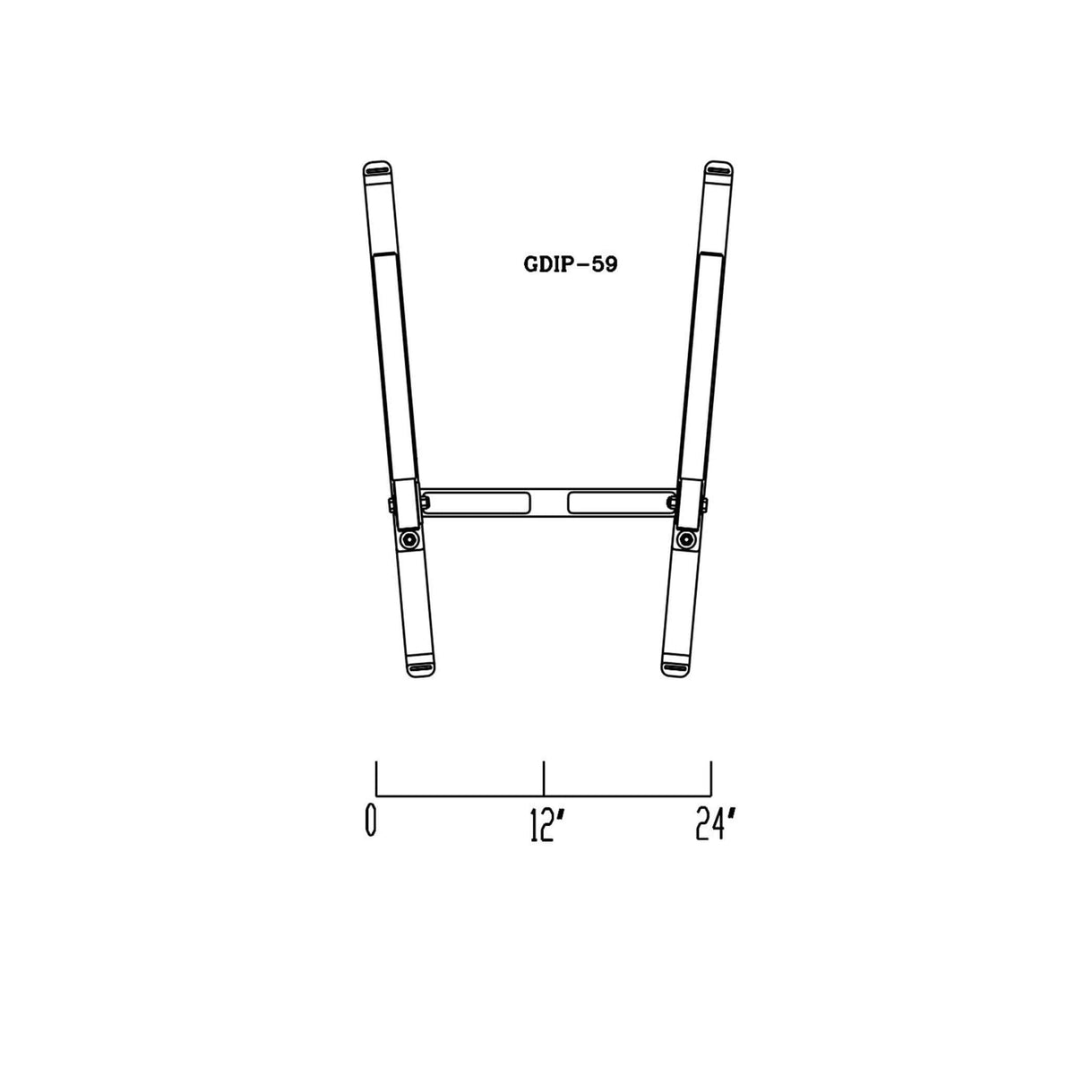 gdip59 dip station top view dimensions