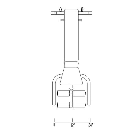 gfid71 heavy duty fid bench body solid top view dimension
