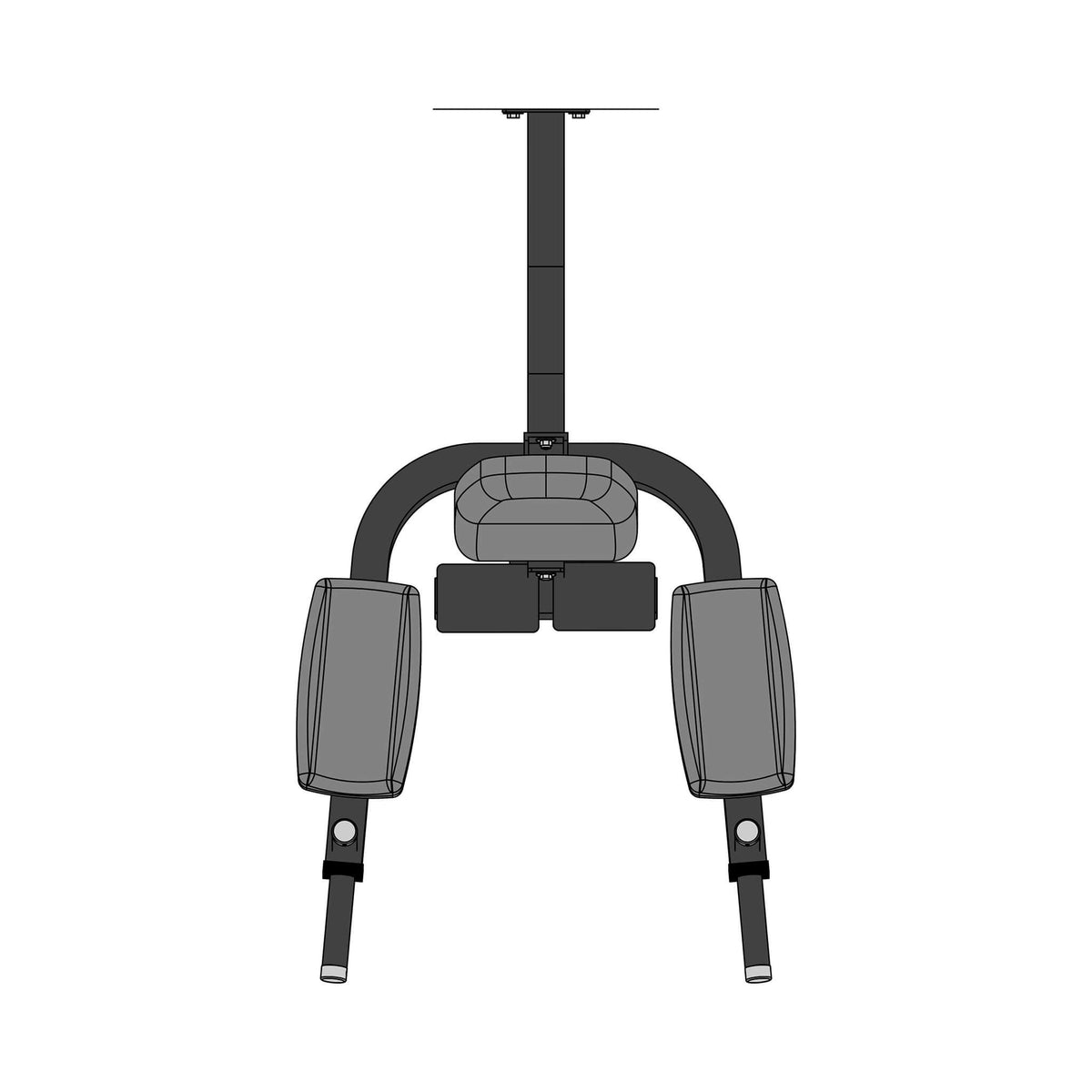 gkr9 vertical knee raise attachment top view