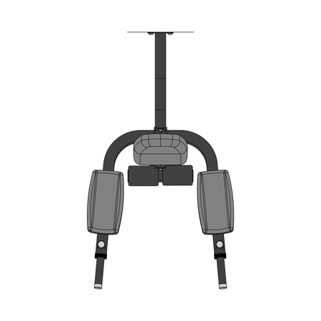 gkr9 vertical knee raise attachment top view