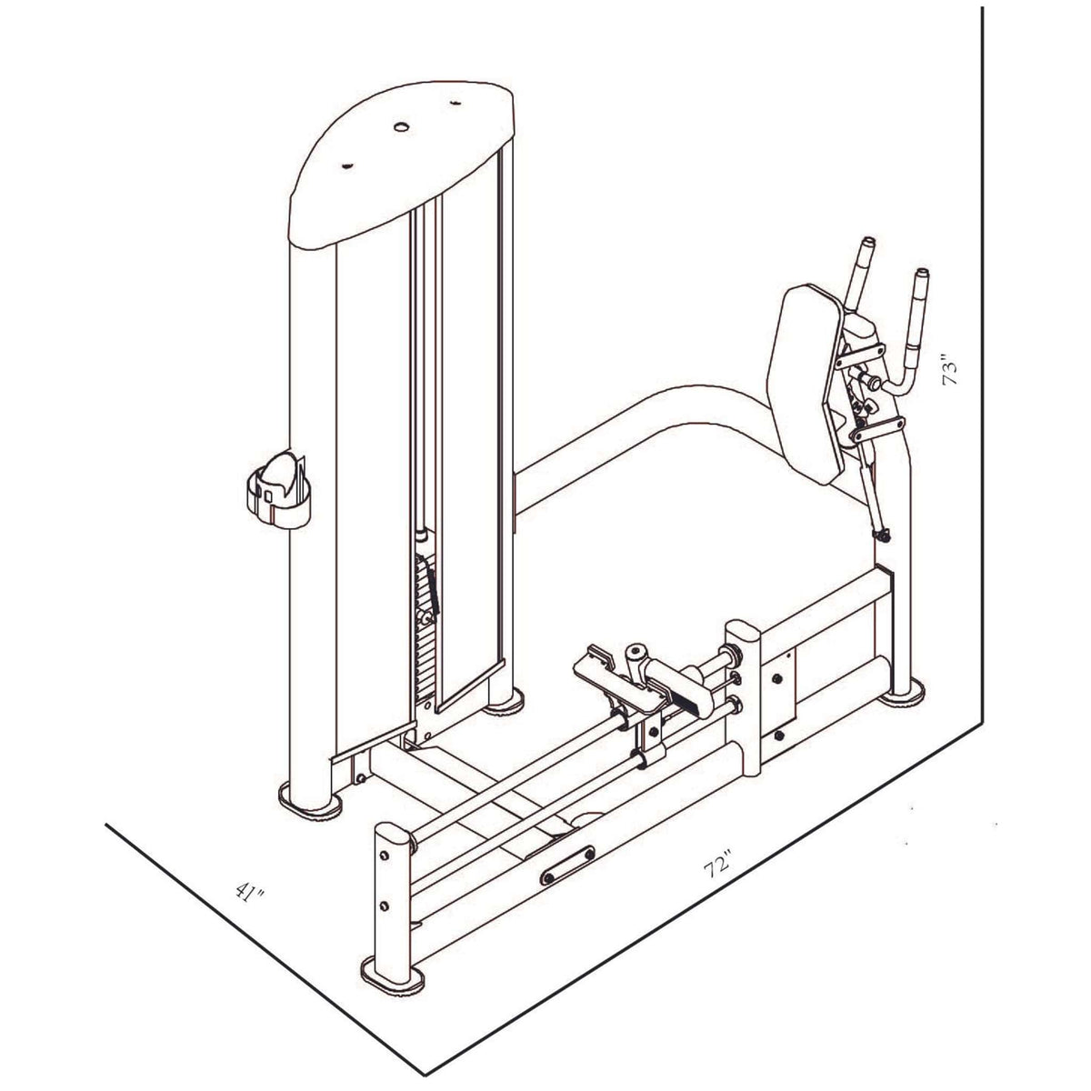 gr618 selectorized rear kick dimensions