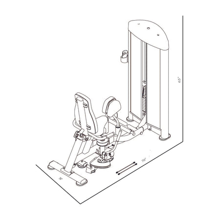 gr632 hip adductor abductor dimension