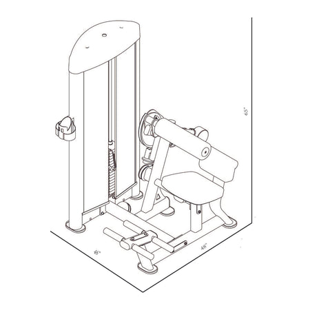 gr637 abdominal back extension dimension