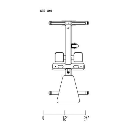 gscr349 commercial seated calf raise dimension